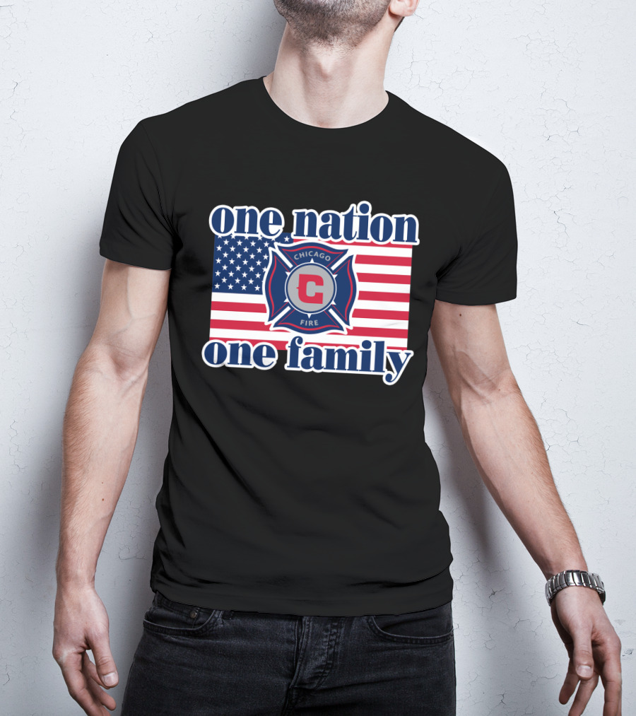 Chicago Fire One Nation One Family American Flag T-Shirt