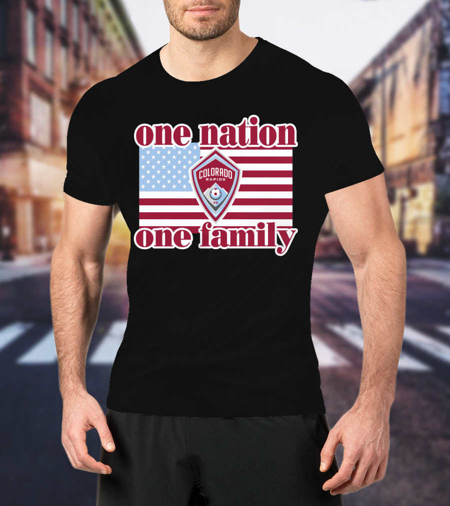 One Nation One Family Colorado Rapids American Flag T-Shirt