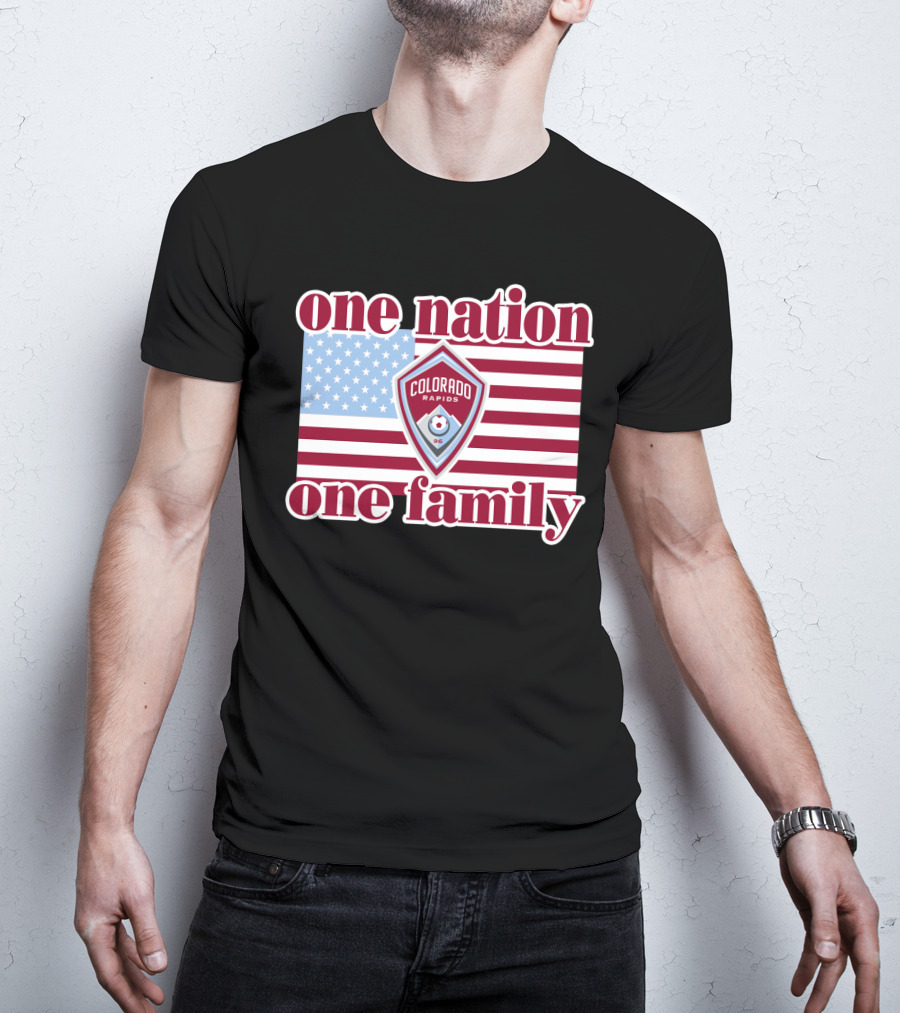 One Nation One Family Colorado Rapids American Flag T-Shirt