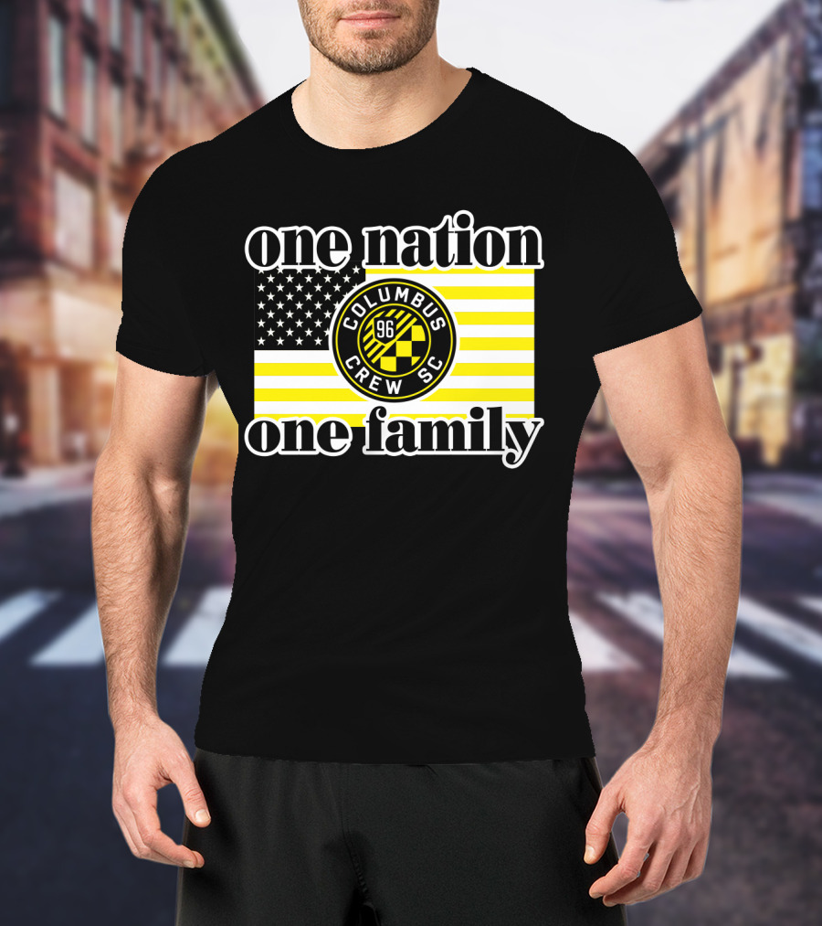 One Nation One Family Columbus Crew Sc 96 American Flag T-Shirt
