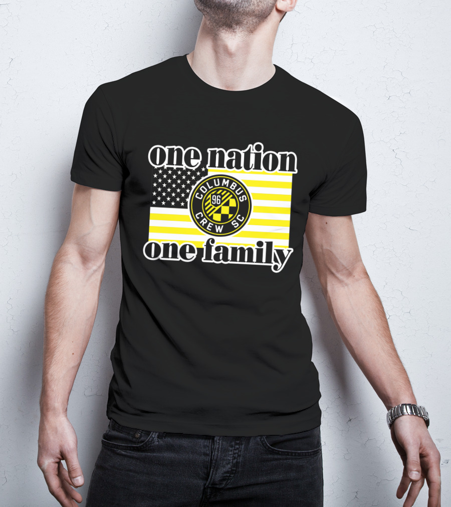One Nation One Family Columbus Crew Sc 96 American Flag T-Shirt
