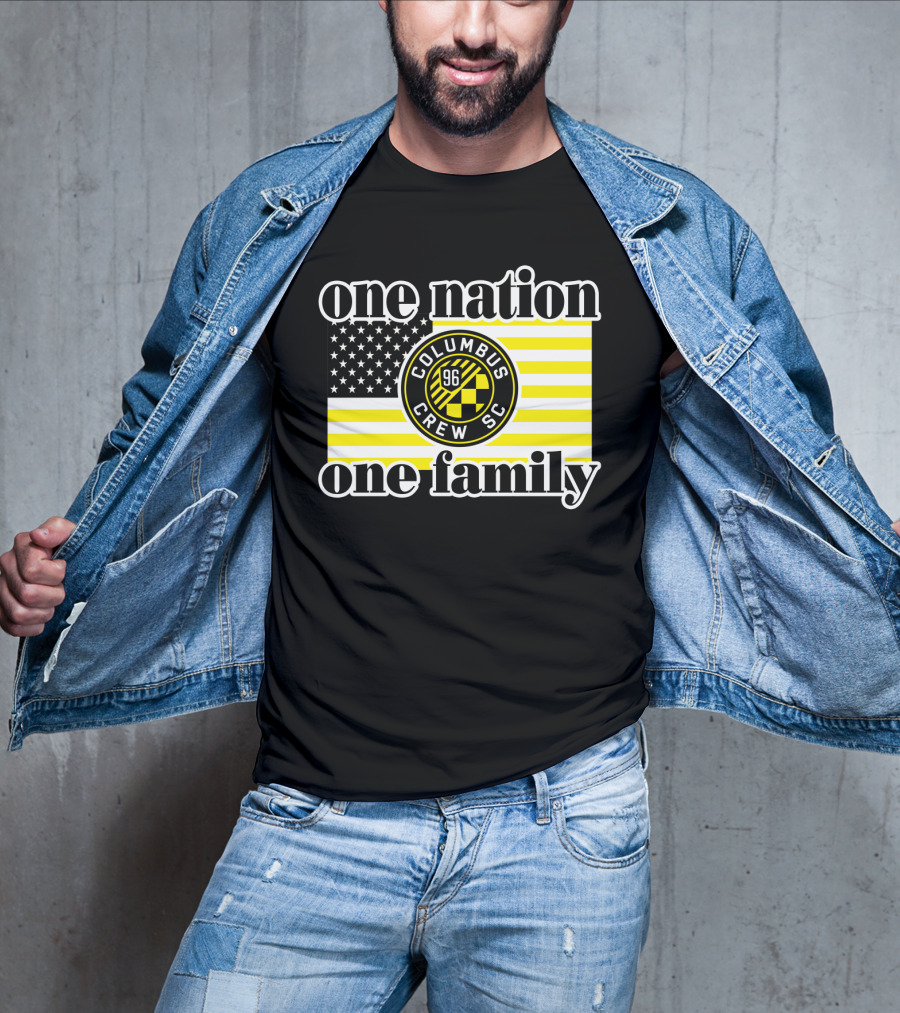 One Nation One Family Columbus Crew Sc 96 American Flag T-Shirt