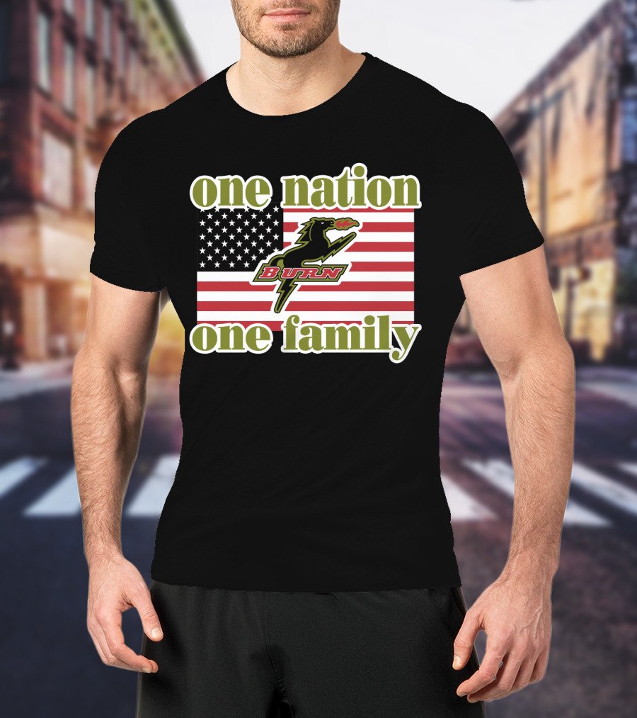 One Nation One Family Dallas Burn Flag T-Shirt