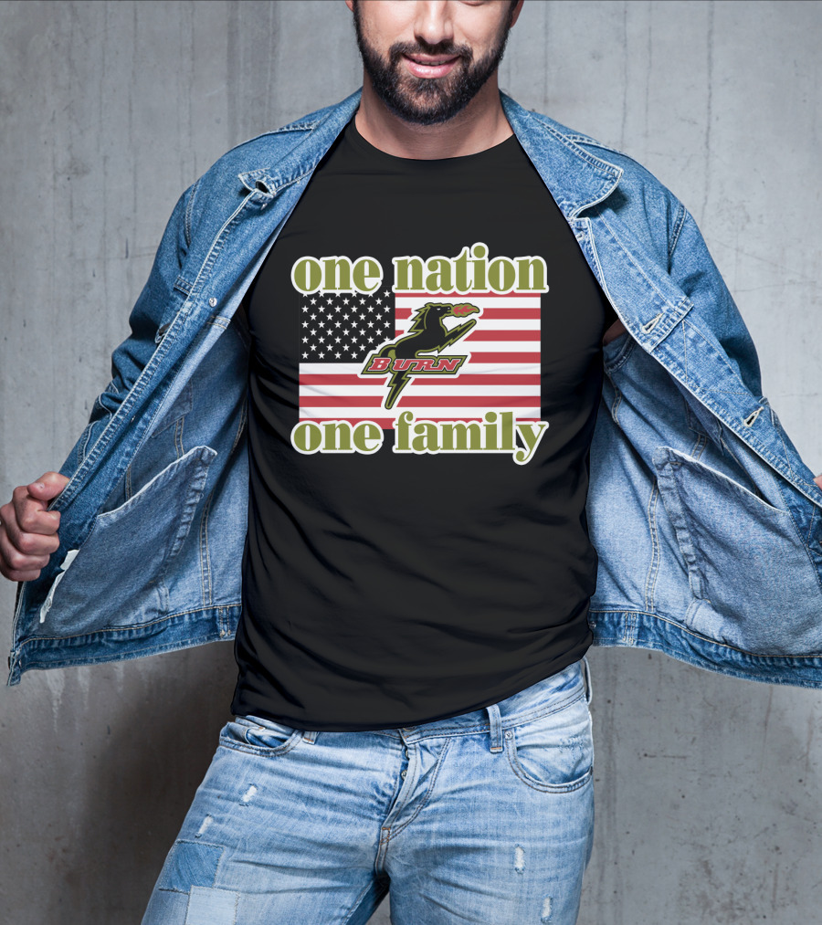 One Nation One Family Dallas Burn Flag T-Shirt