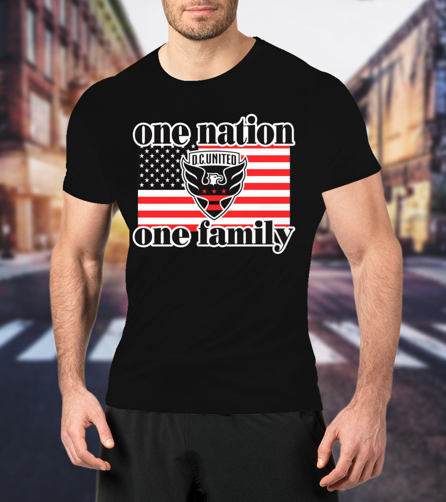 One Nation One Family Dc United American Flag T-Shirt