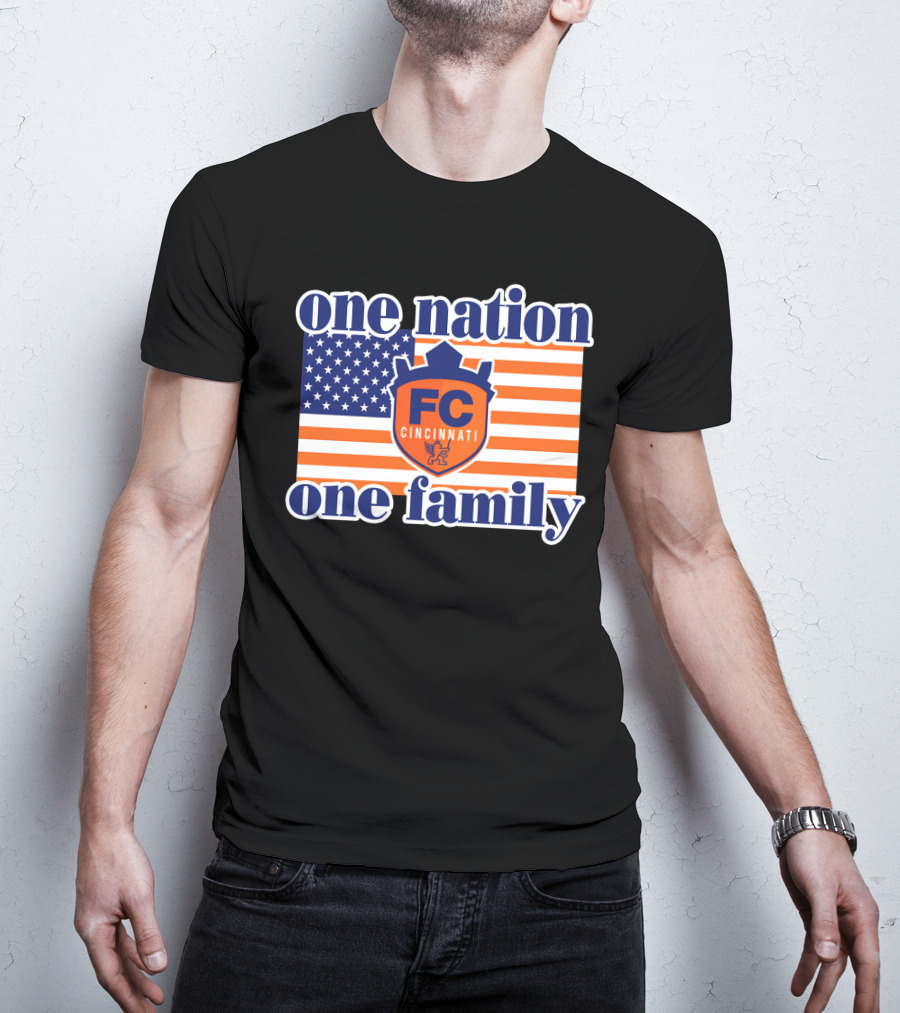 One Nation One Family Fc Cincinnati United States Flag T-Shirt