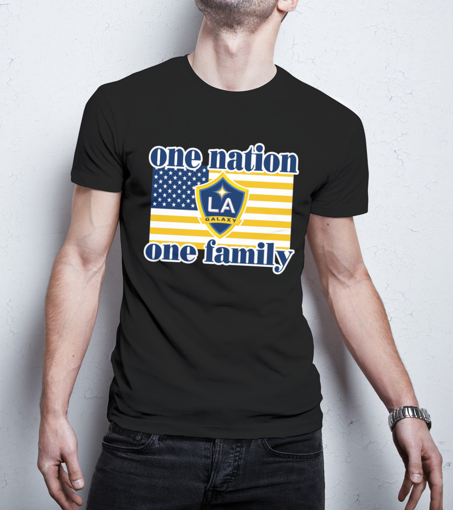 One Nation One Family La Galaxy American Flag T-Shirt