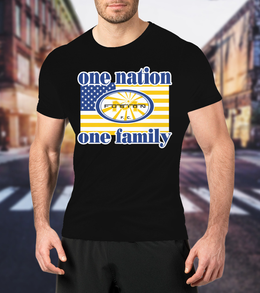One Nation One Family Fusion F.c. Miami 137 American Flag T-Shirt