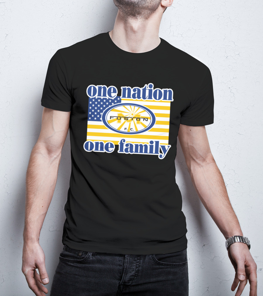 One Nation One Family Fusion F.c. Miami 137 American Flag T-Shirt