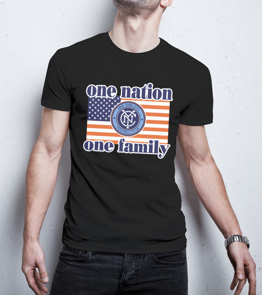One Nation One Family New York City Football Club American Flag T-Shirt