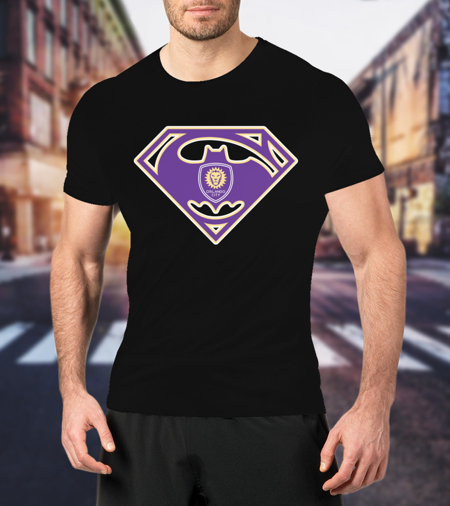 Orlando City Sc Crest With Bat And Shield Symbol T-Shirt