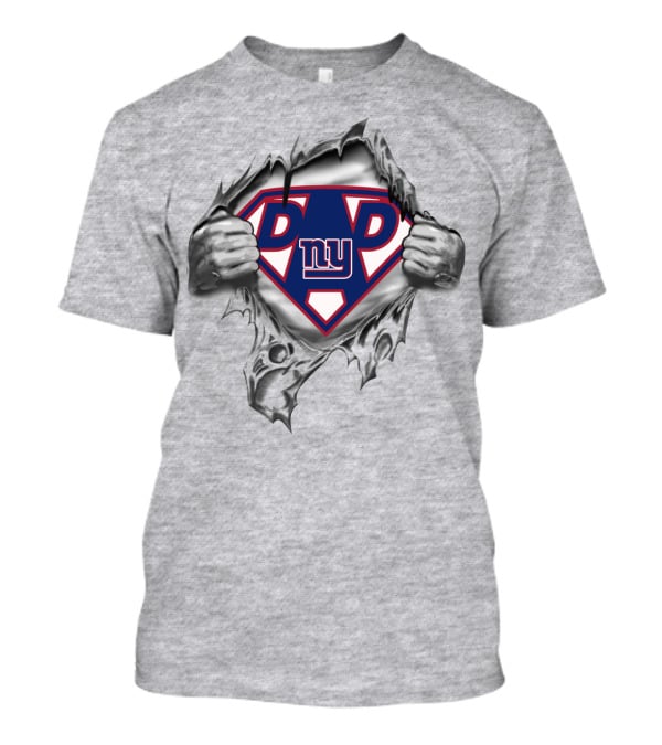 Dad Ny Super Dad Giants Fan Superhero Tribute T-Shirt