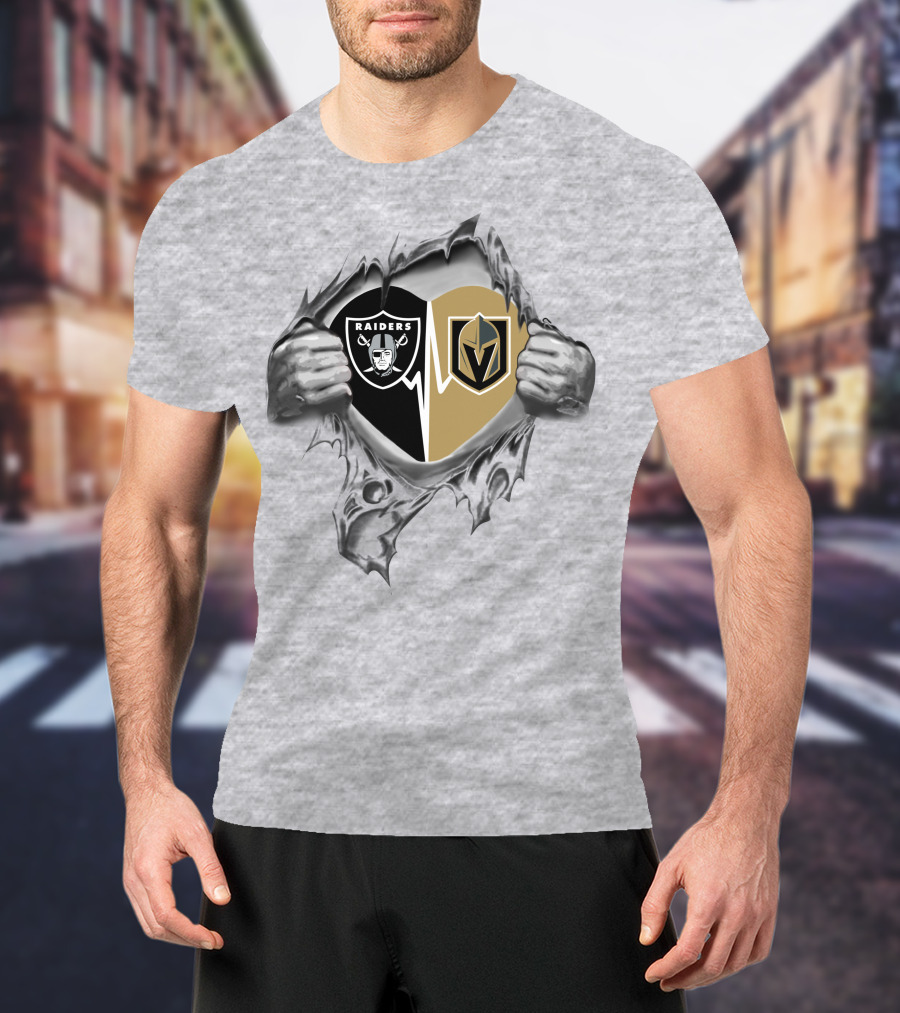 Raiders Knights Heartbeat Loyalty Commitment Fan Passion T-Shirt