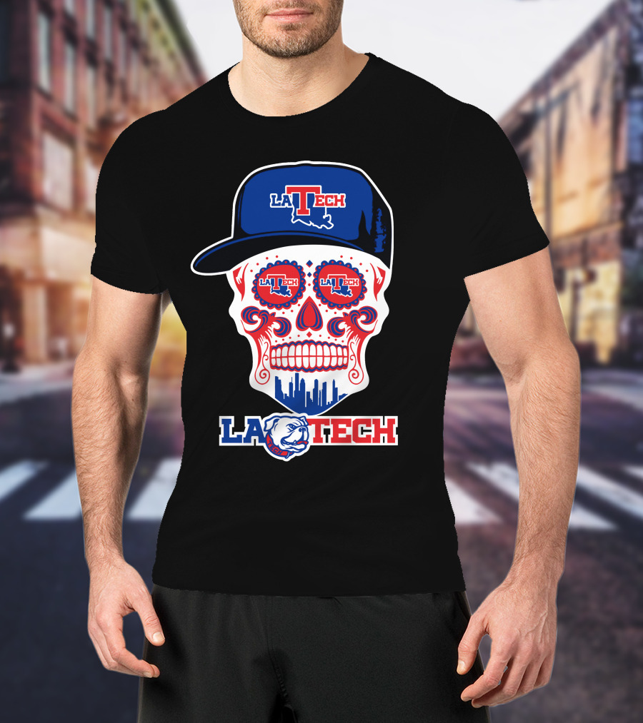 Louisiana Tech Bulldogs La Tech Skull T-Shirt
