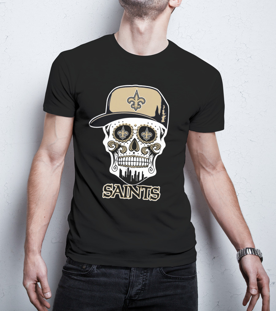 Saints Skull Fleur-De-Lis New Orleans Funny T-Shirt