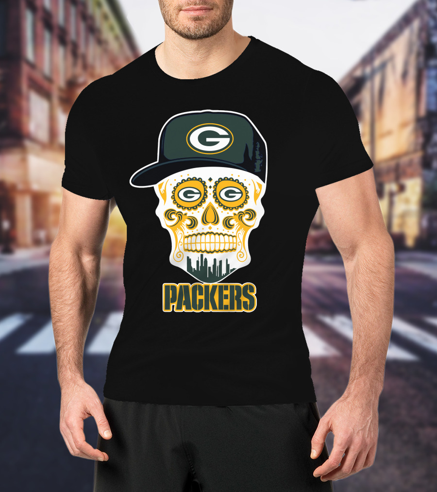 Packers Skull Green Bay Funny T-Shirt