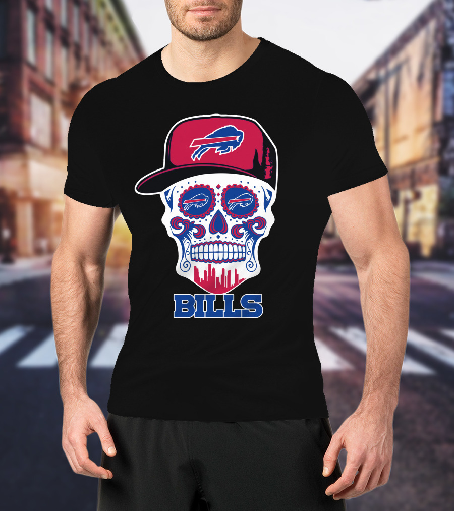 Buffalo Bills Skull Fun Design Fan T-Shirt