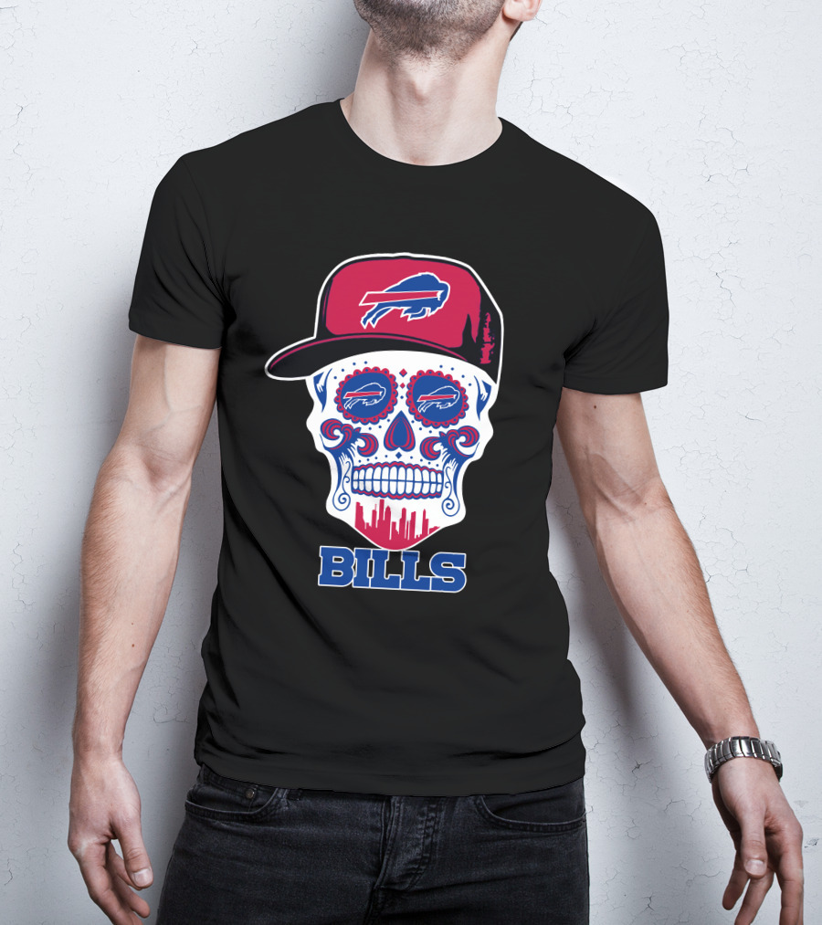 Buffalo Bills Skull Fun Design Fan T-Shirt