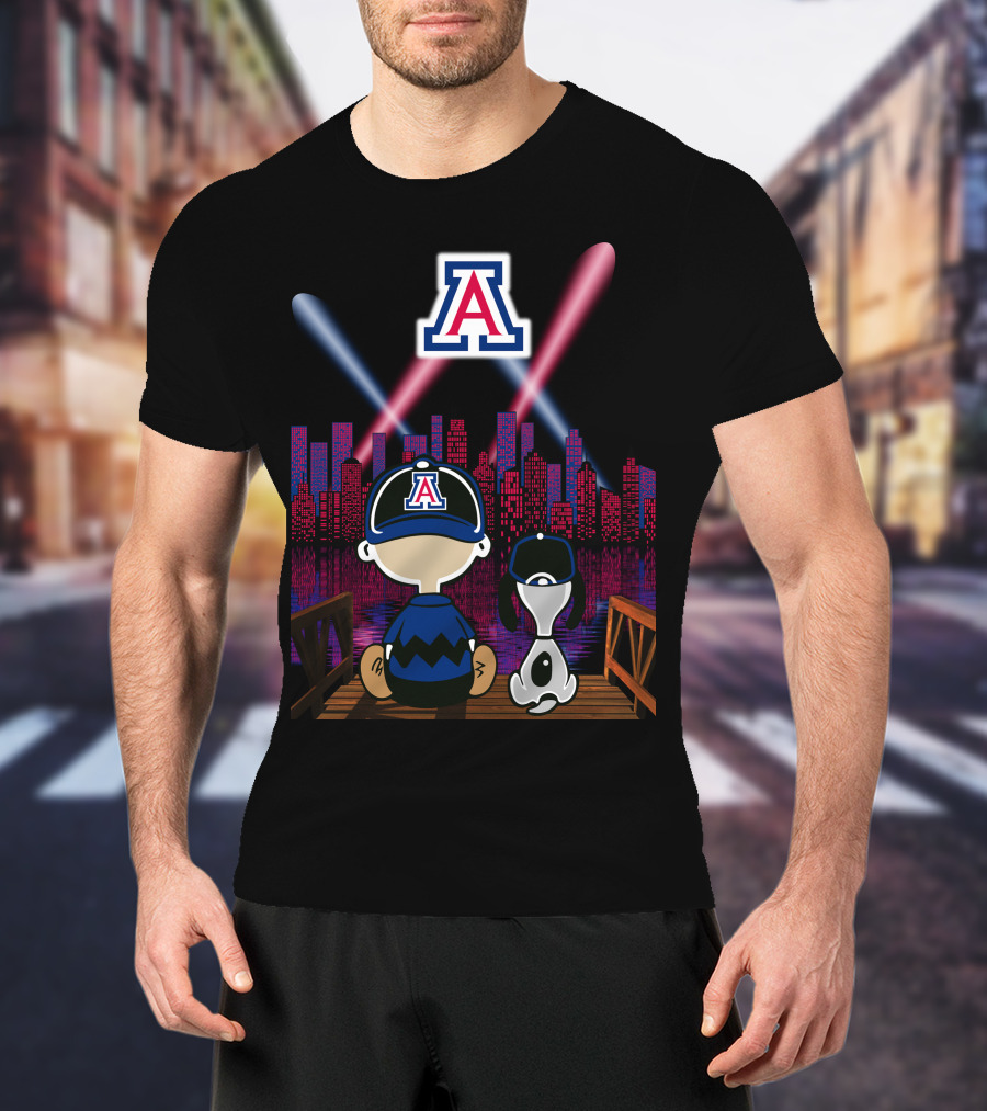 Arizona Wildcats '95 Night City Skyline Classic Scene T-Shirt