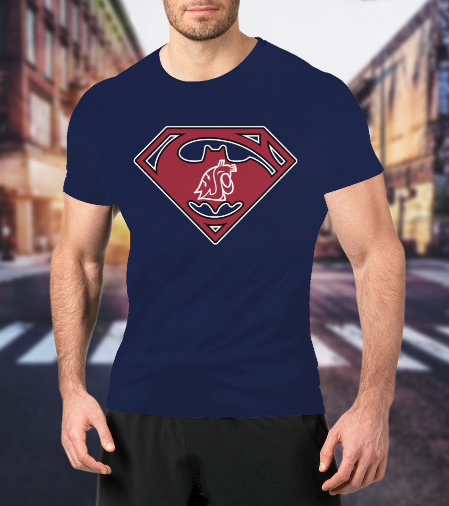 Superman Logo Washington State Cougars T-Shirt
