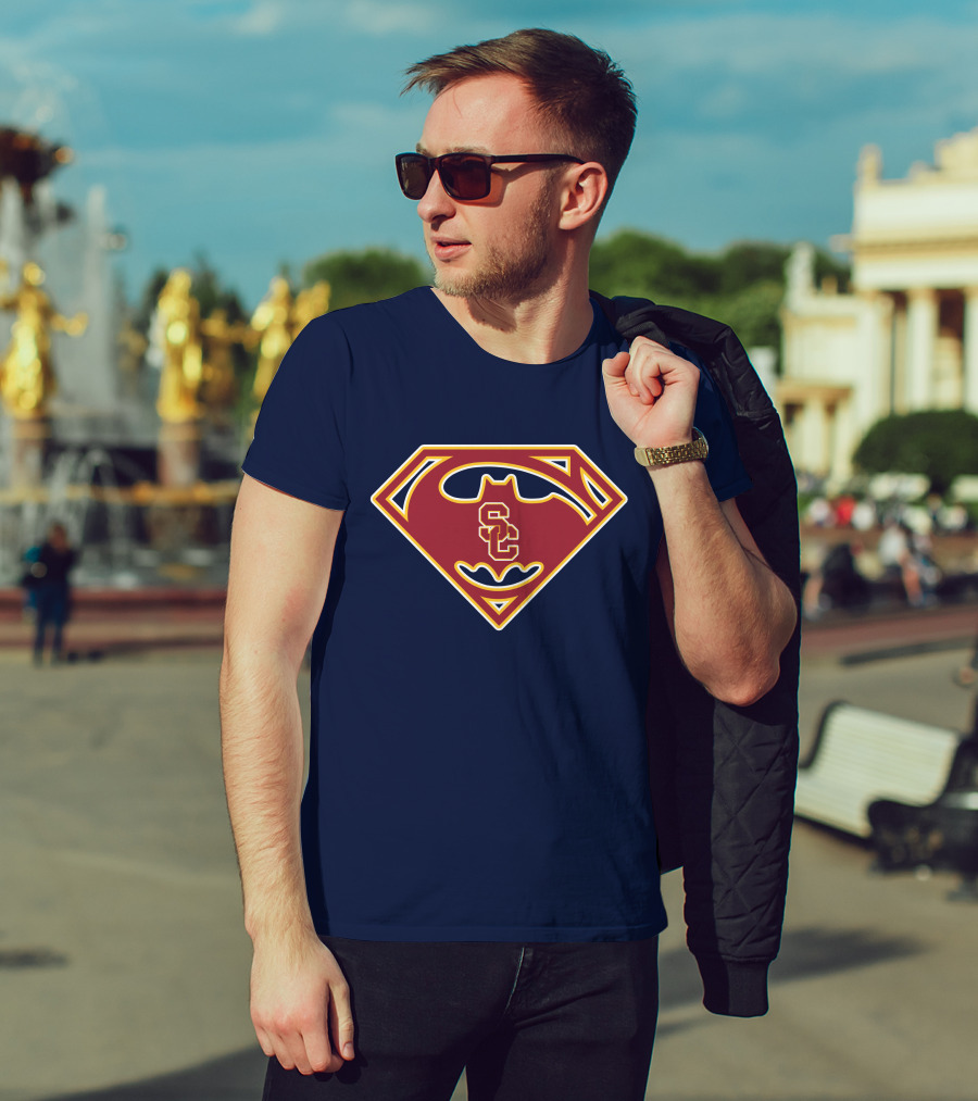 Usc Trojans Sc Badge Superhero T-Shirt