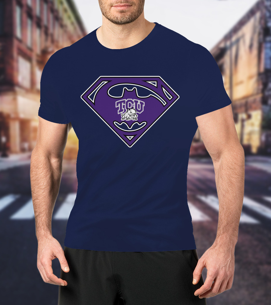 Tcu Horned Frogs Batman Superman T-Shirt