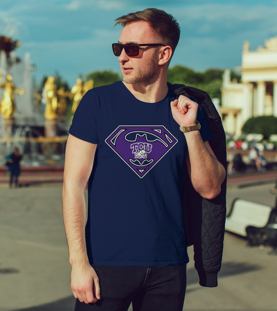 Tcu Horned Frogs Batman Superman T-Shirt
