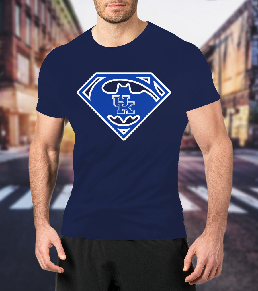 Kentucky Wildcats Uk Batman Superman Crossover T-Shirt