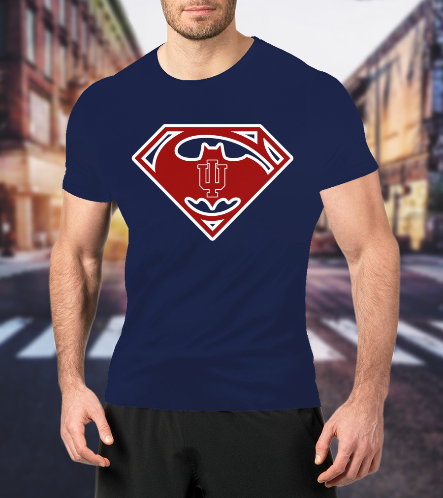 Indiana Hoosiers Superman Batman Logo Mashup T-Shirt