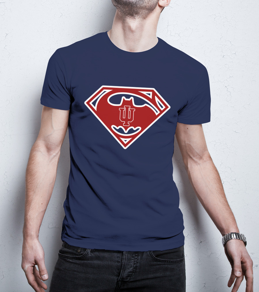 Indiana Hoosiers Superman Batman Logo Mashup T-Shirt