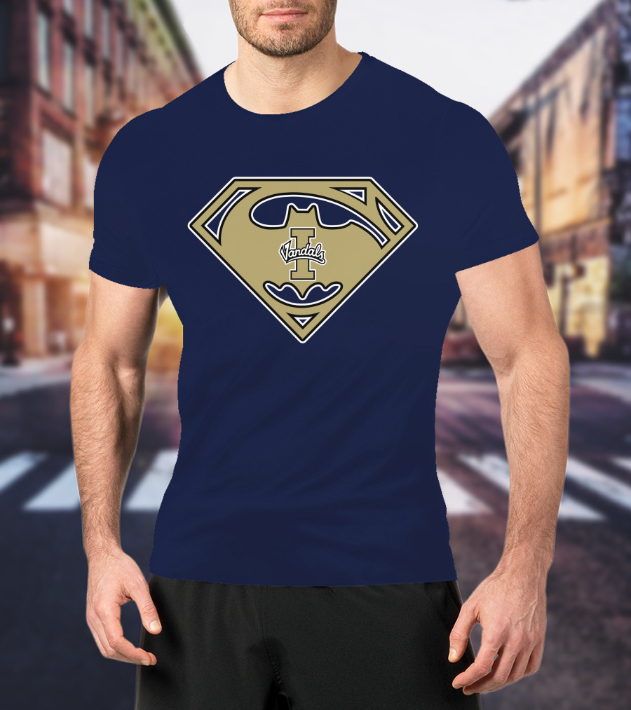 Superman Batman Logo Mashup Idaho Vandals '67 T-Shirt