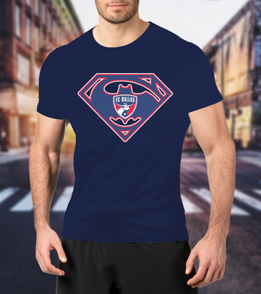 Fc Dallas Shield Emblem Superman Batman T-Shirt