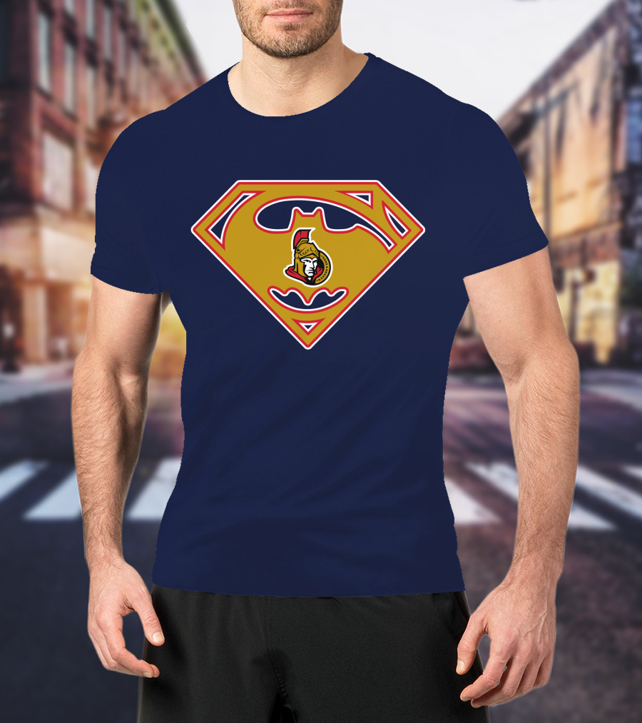 Ottawa Senators Superhero Logo Fusion T-Shirt