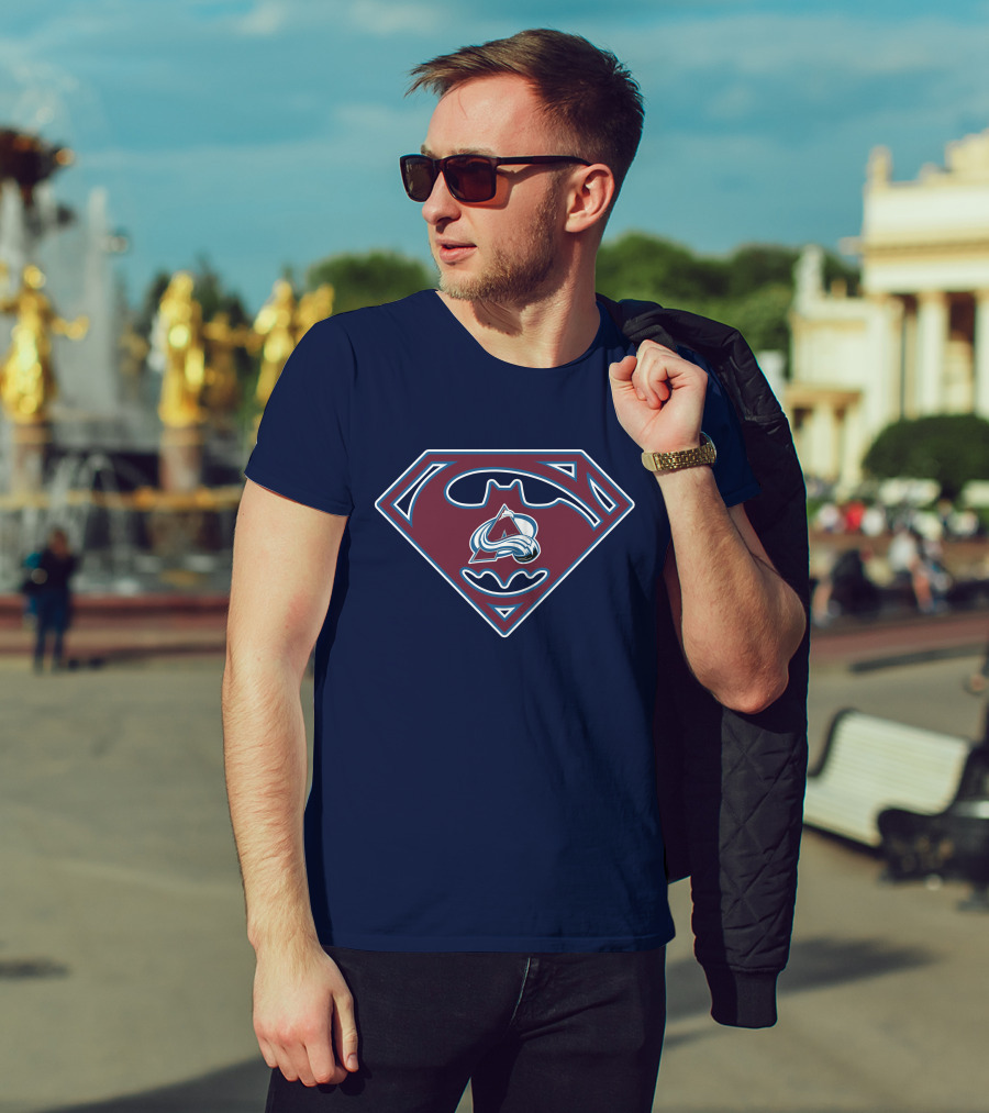 Batman Superman Colorado Avalanche Logo 152 T-Shirt