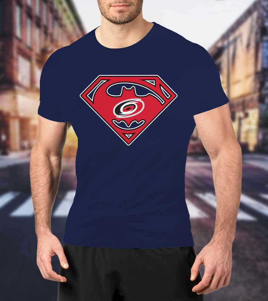 Carolina Hurricanes Logo Superman Batman Combo 154 T-Shirt