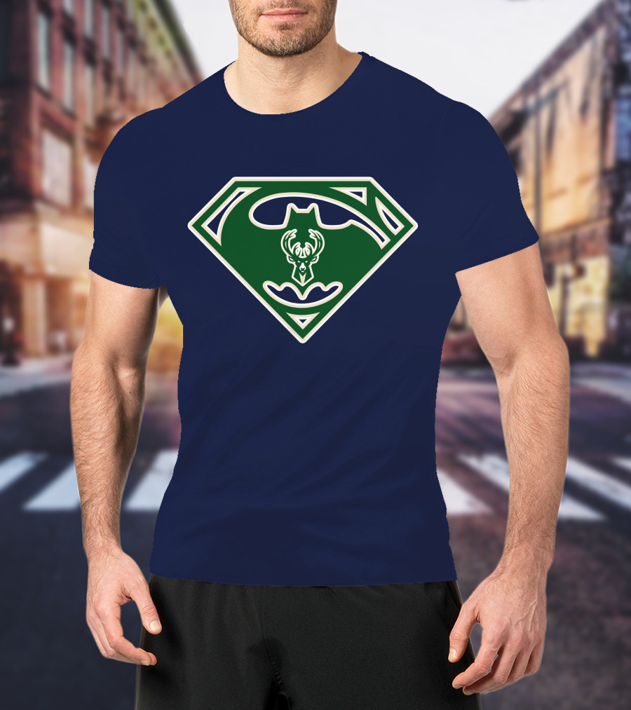 Milwaukee Bucks Superhero Logo 174 T-Shirt