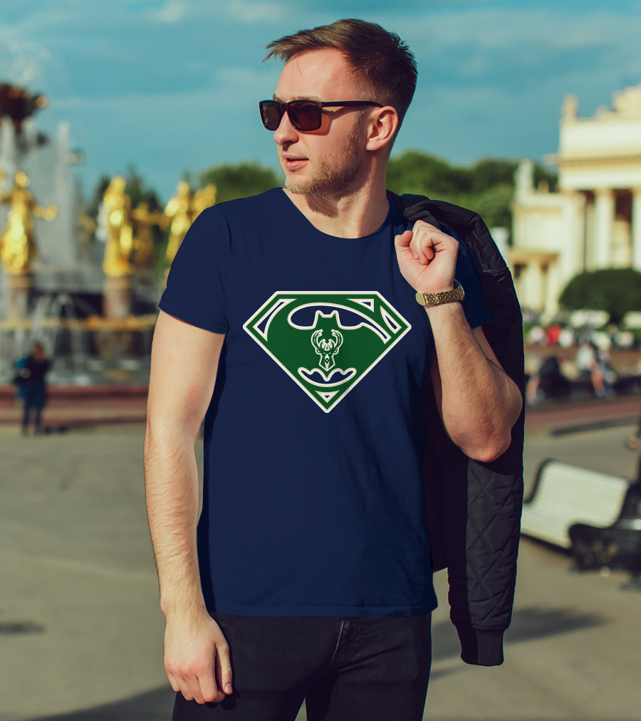 Milwaukee Bucks Superhero Logo 174 T-Shirt