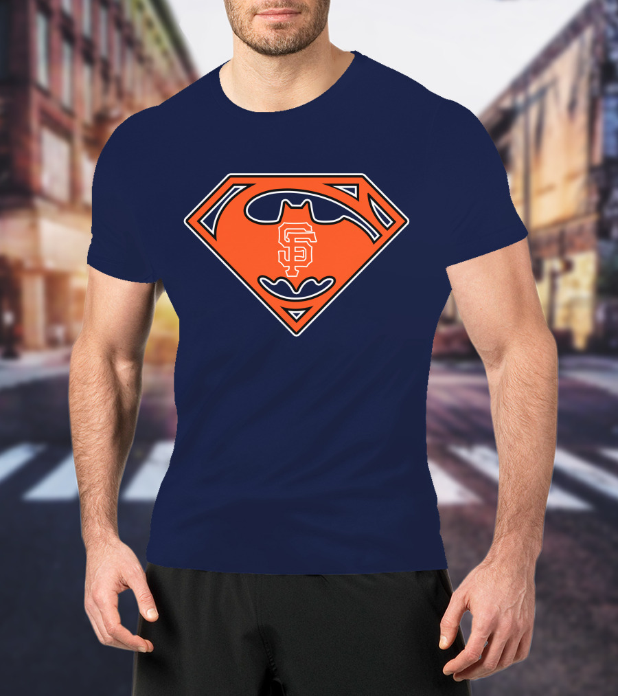 San Francisco Giants Superman Batman T-Shirt