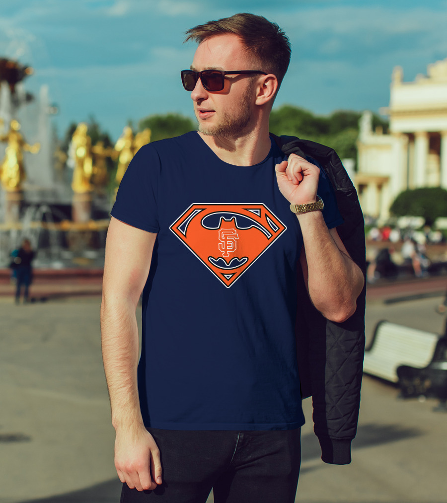 San Francisco Giants Superman Batman T-Shirt