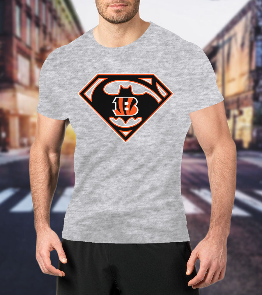 Cincinnati Bengals Batman Superman T-Shirt