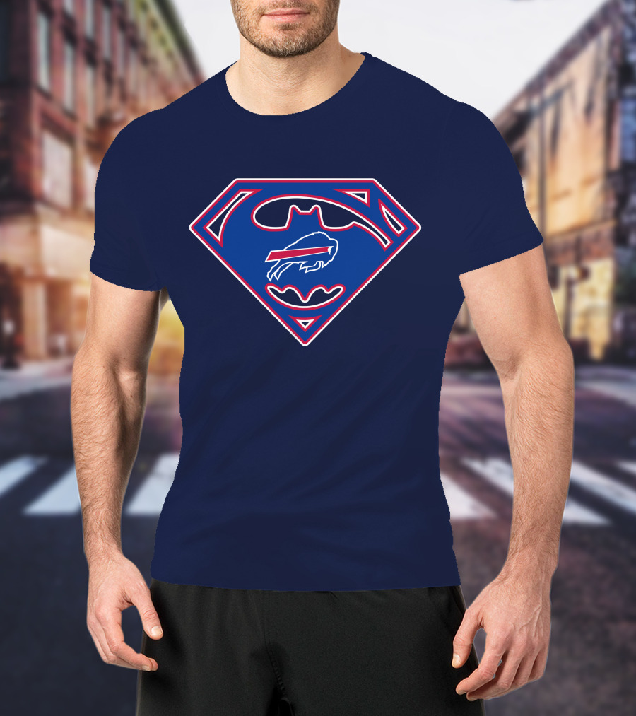 Buffalo Bills Superman Batman Logo Icon T-Shirt