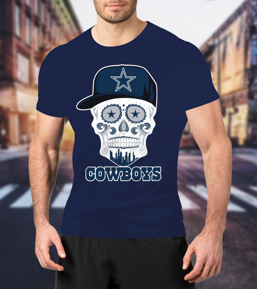 Dallas Cowboys Skull Funny Cowboys Star Hat T-Shirt