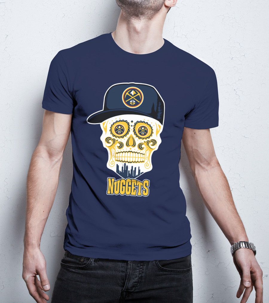 Denver Nuggets Skull With Cap T-Shirt