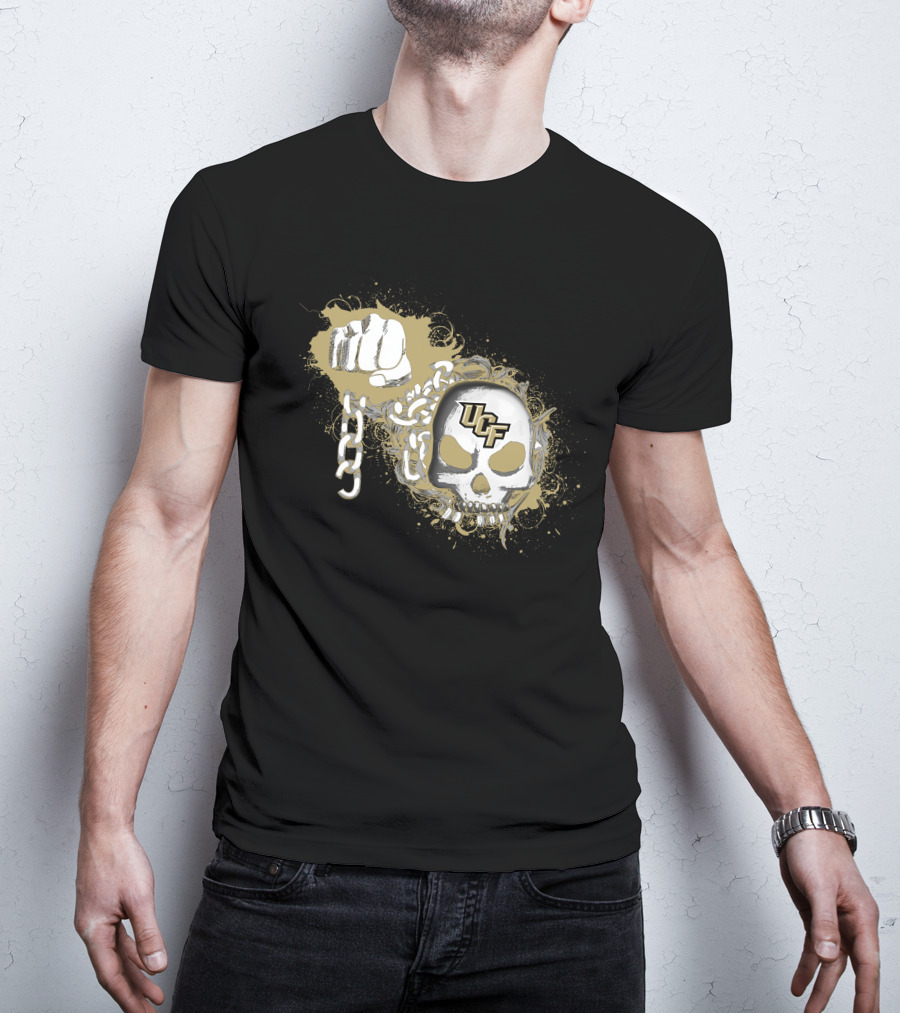 Ucf Knights Skull And Chain Fist T-Shirt