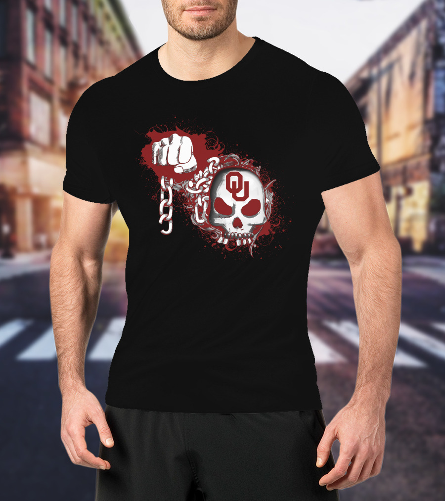 Oklahoma Sooners Ou Skull And Chains T-Shirt