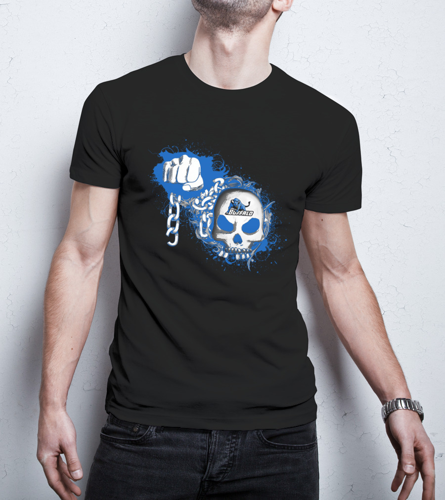 Buffalo Bulls Skull Fist Chain T-Shirt