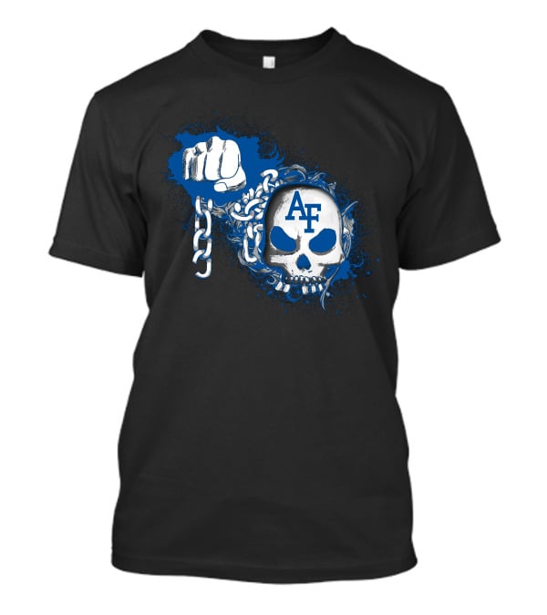 Af Skull With Chains And Fist 122 Air Force Falcons T-Shirt