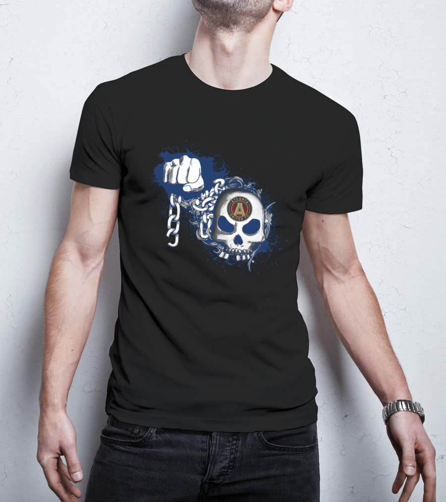 Atlanta United Fc Skull And Fist Chain T-Shirt
