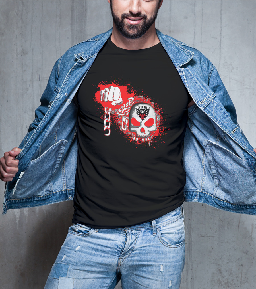 Dc United Skull And Chain T-Shirt
