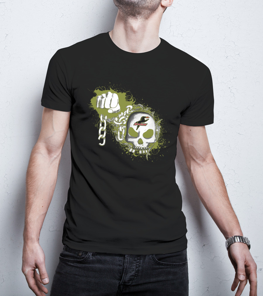 Dallas Burn Skull Fist Chains T-Shirt